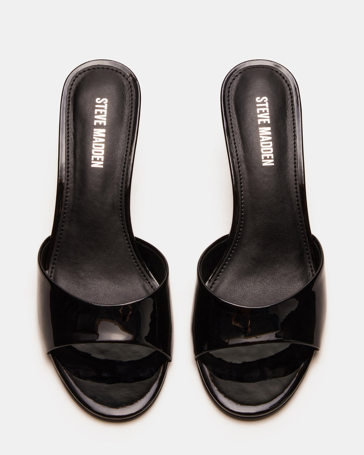 KENDRIX Black Leather Women's Mule Heel | Steve Madden