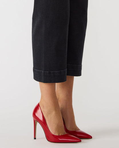 NOIR Red Leather Pointed-Toe Stiletto Pump Women's Heels | Steve Madden