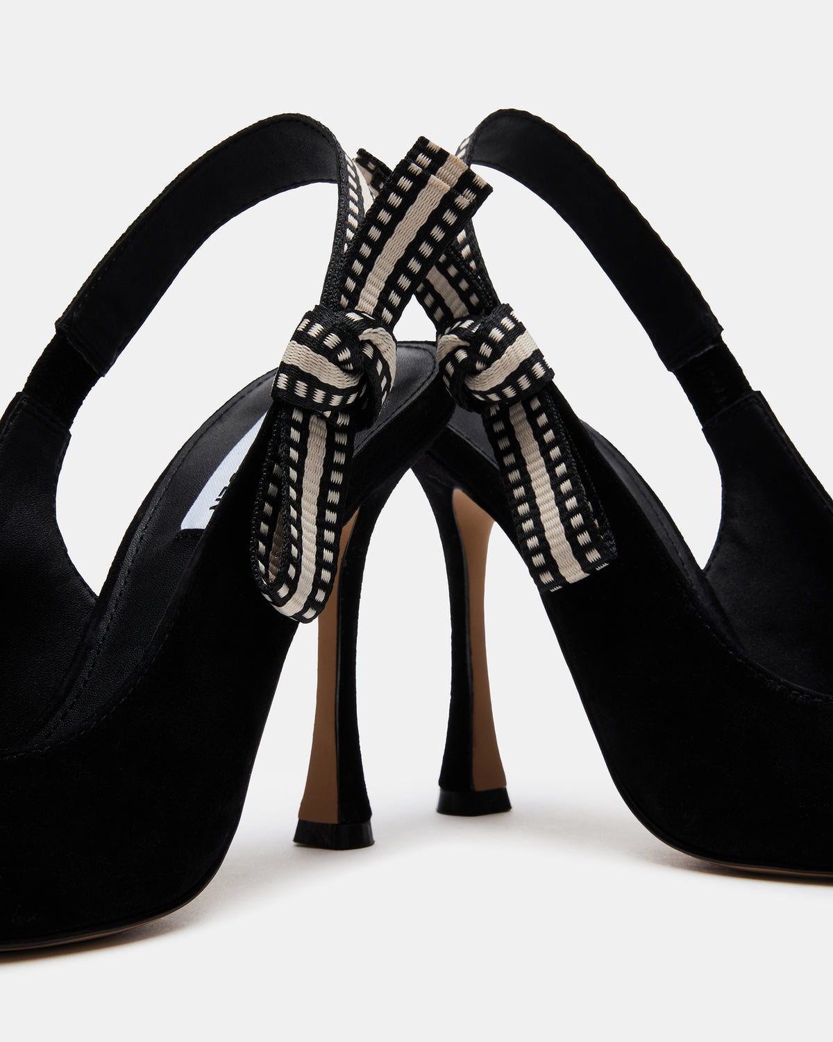 BRI Black Suede Slingback Pump Women's Heel | Steve Madden