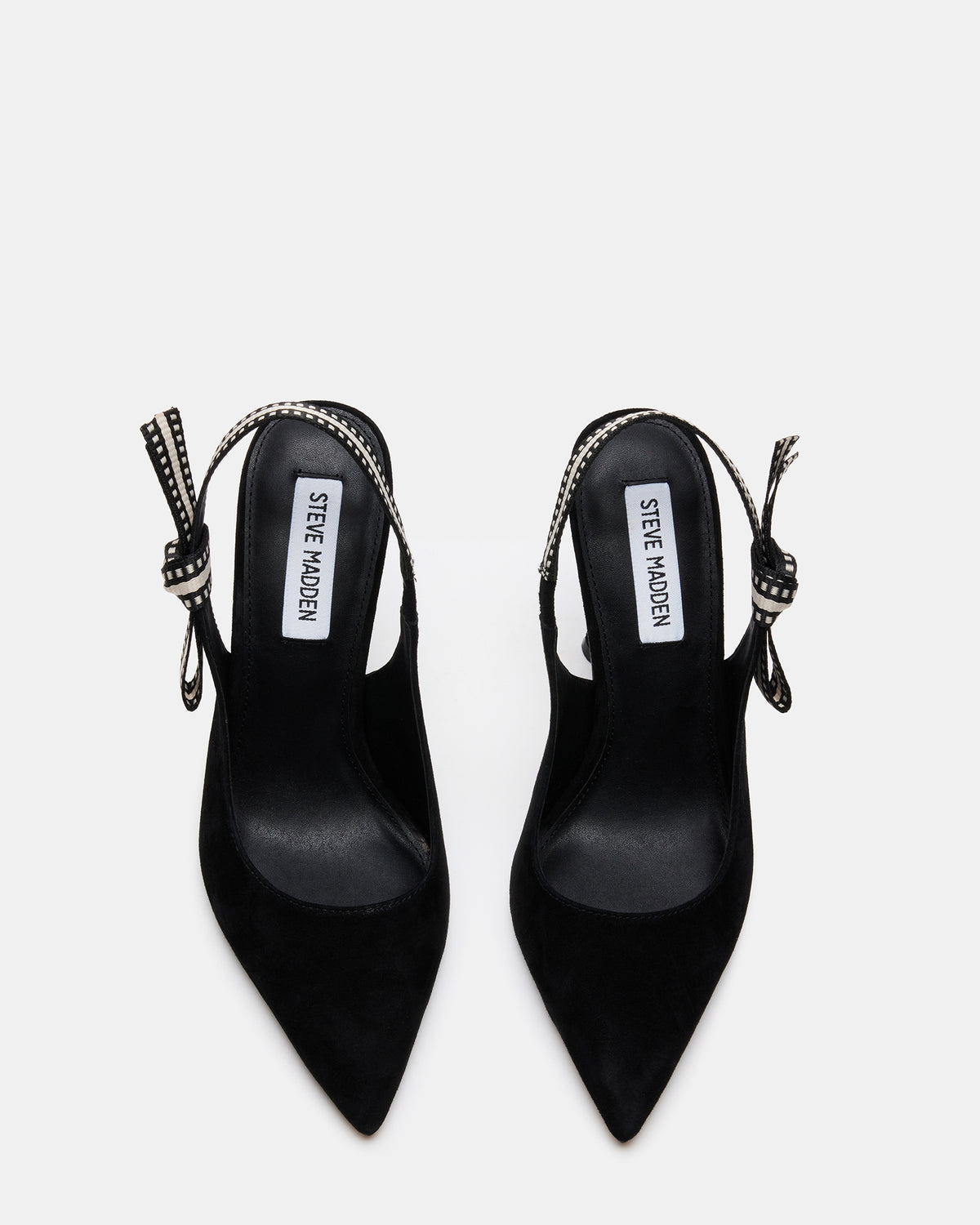 BRI Black Suede Slingback Pump Women's Heel | Steve Madden