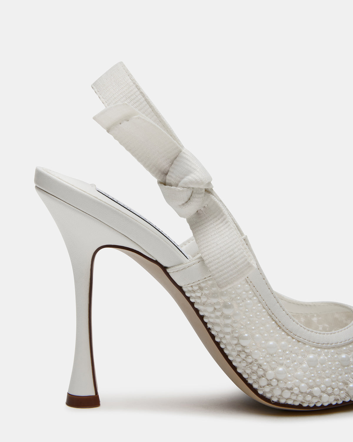 BRI White Lace Slingback Pump Women's Heel | Steve Madden