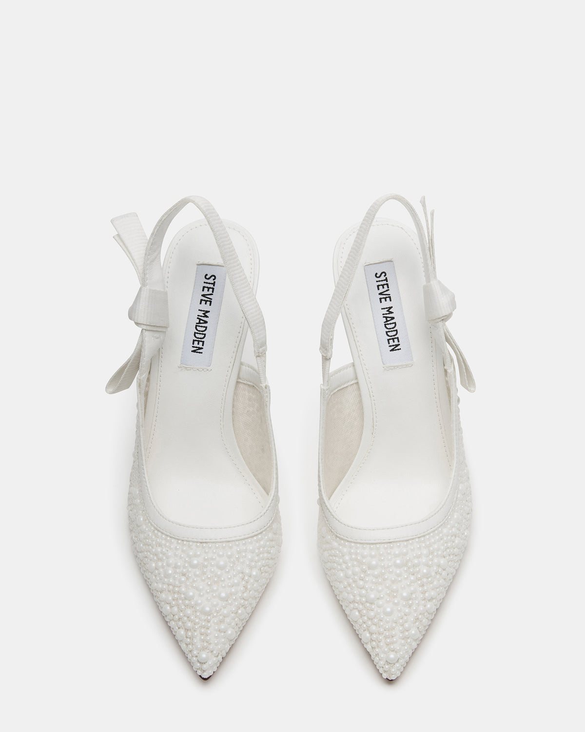 BRI White Lace Slingback Pump Women's Heel | Steve Madden