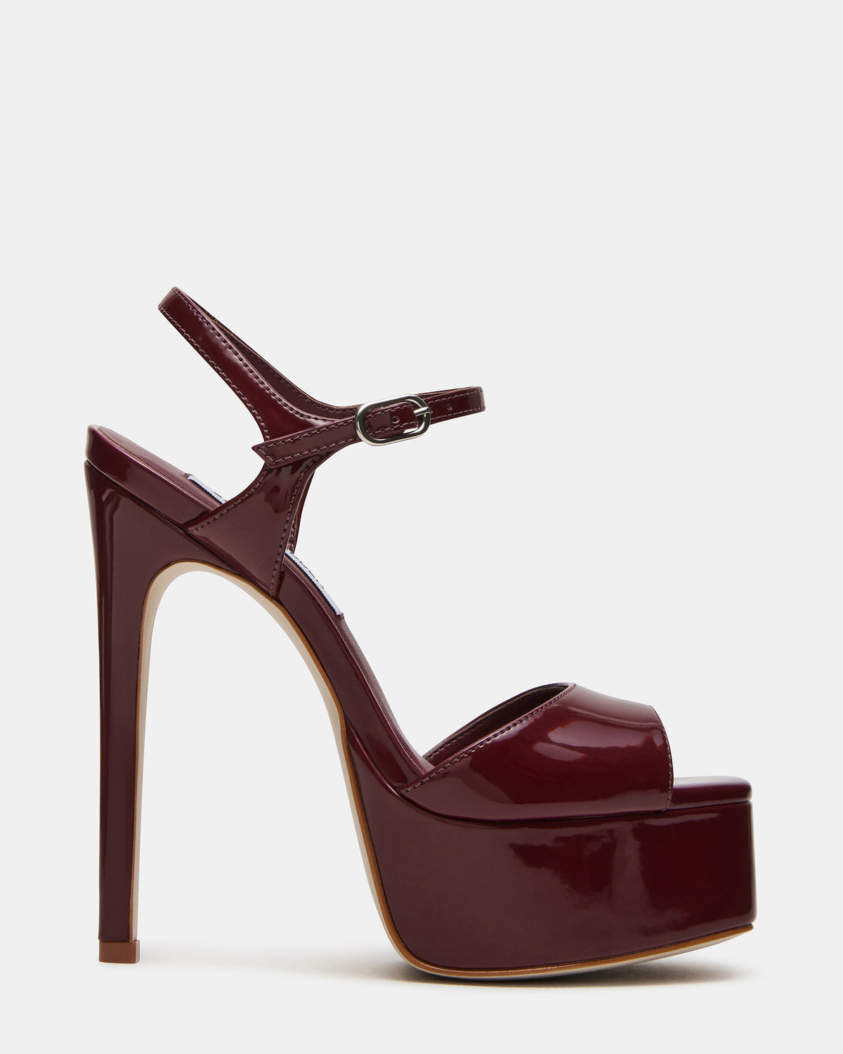 COLOGNE Wine Patent Platform Stiletto Women's Heel | Steve Madden
