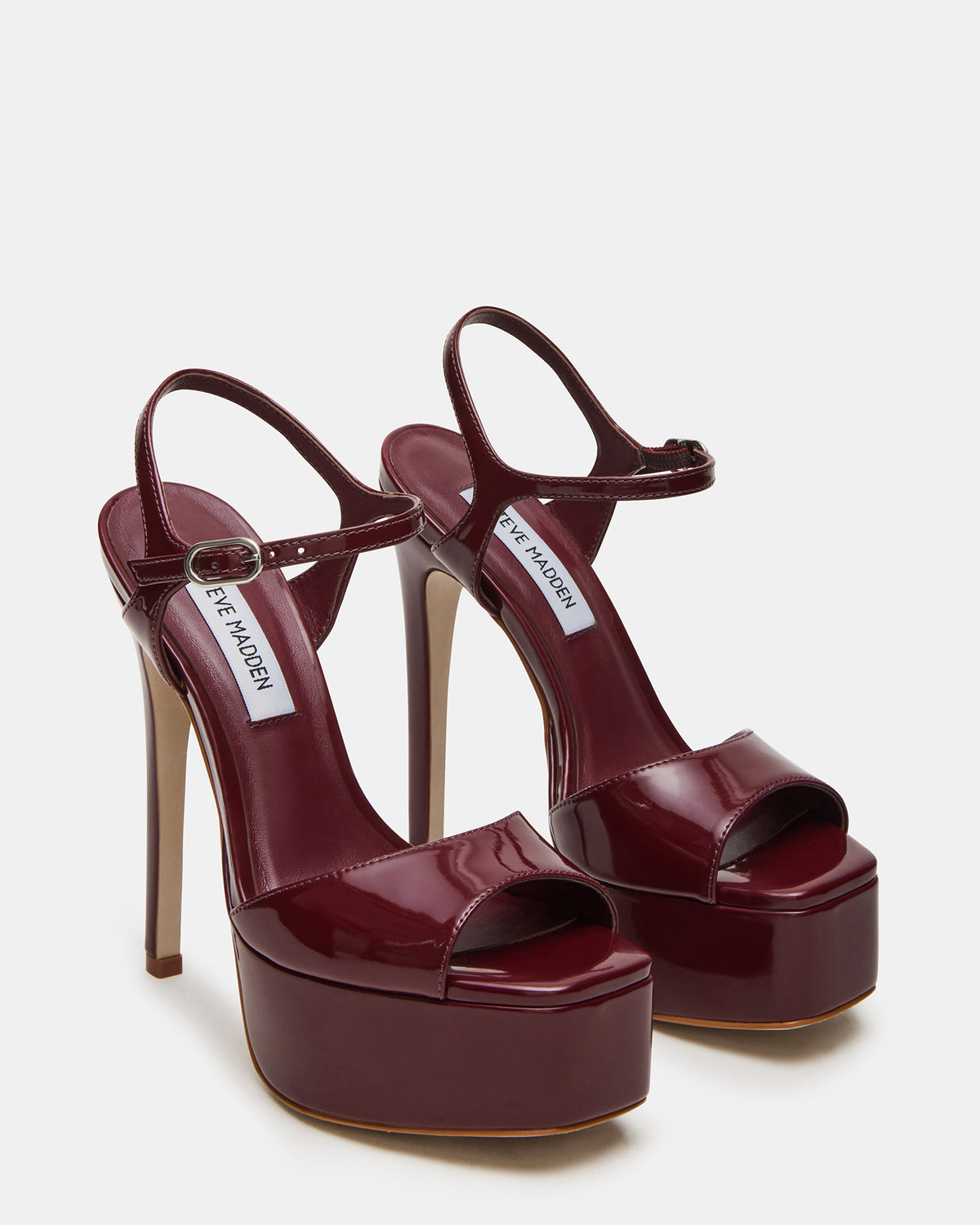 COLOGNE Wine Patent Platform Stiletto Women's Heel | Steve Madden
