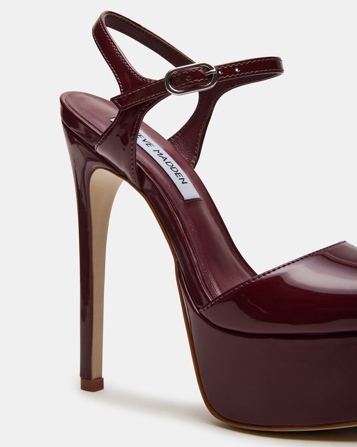 COLOGNE Wine Patent Platform Stiletto Women's Heel | Steve Madden