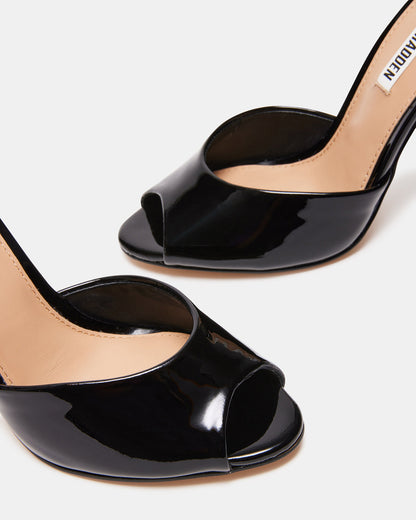 PRIYA Black Patent Women's Mule | Steve Madden