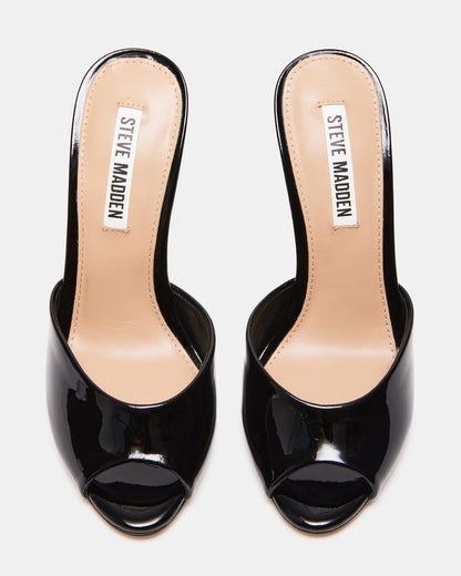 PRIYA Black Patent Women's Mule | Steve Madden