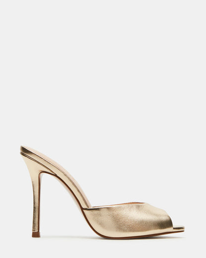 PRIYA Gold Leather Women's Mule | Steve Madden