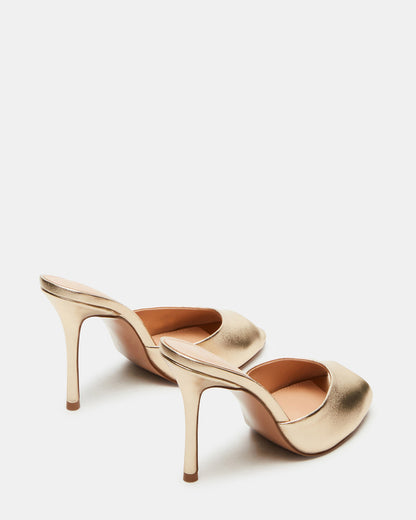 PRIYA Gold Leather Women's Mule | Steve Madden