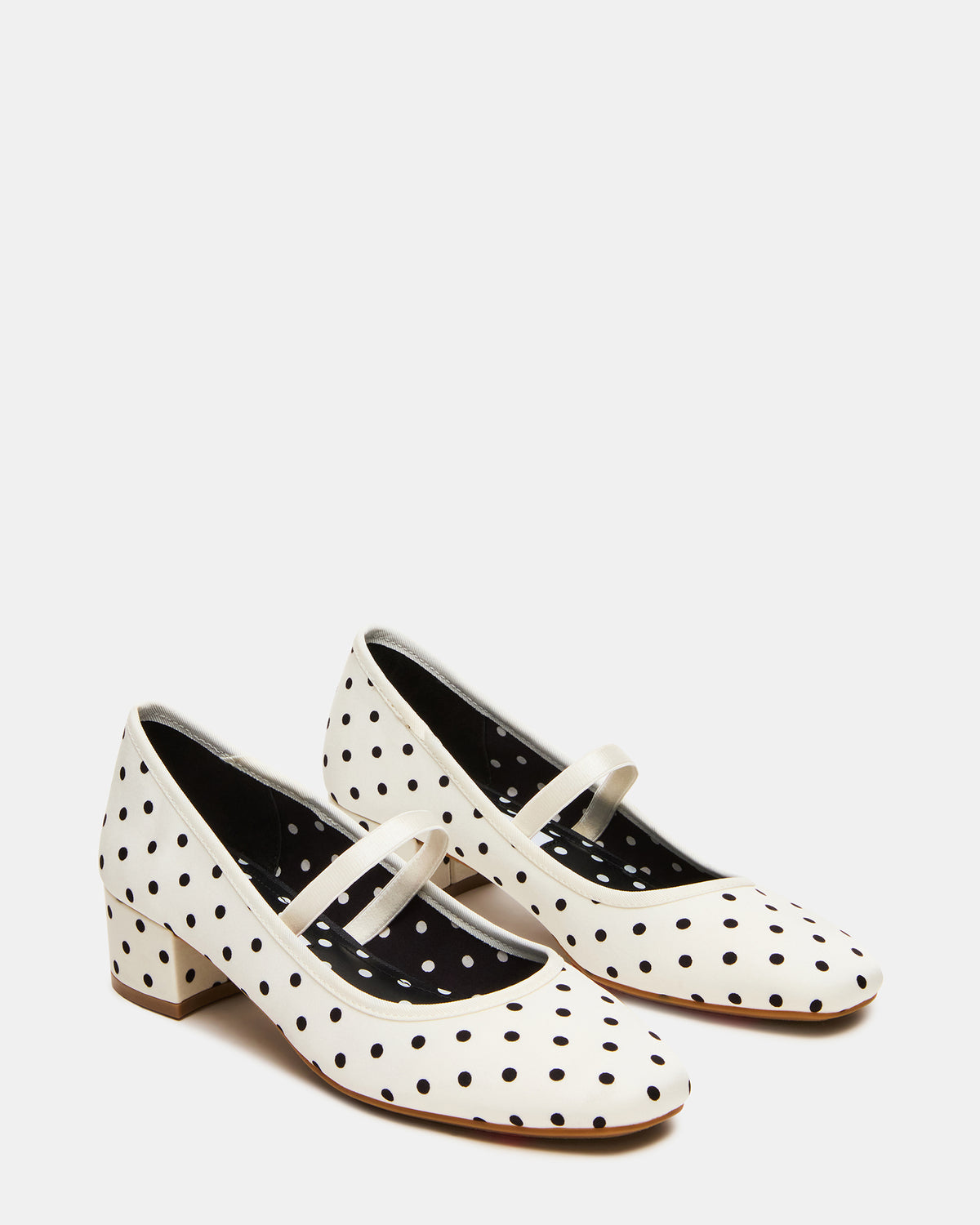MURAL Polka Dot Mary Jane Block Heel Square-Toe Women's Heel | Steve Madden