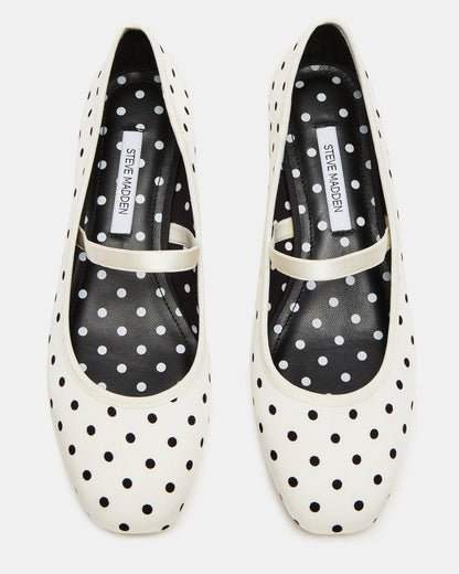 MURAL Polka Dot Mary Jane Block Heel Square-Toe Women's Heel | Steve Madden