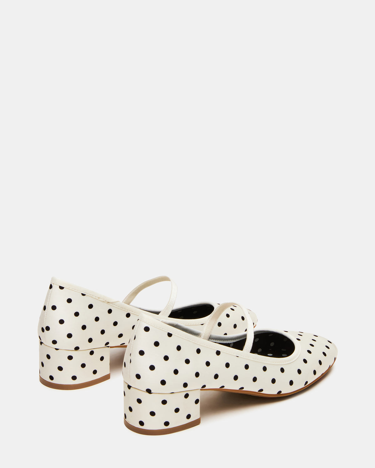 MURAL Polka Dot Mary Jane Block Heel Square-Toe Women's Heel | Steve Madden
