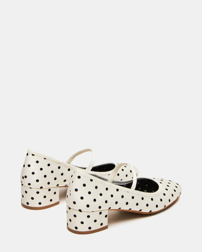 MURAL Polka Dot Mary Jane Block Heel Square-Toe Women's Heel | Steve Madden