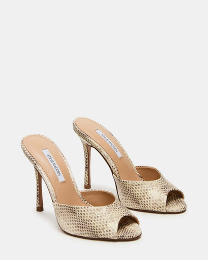 PRIYA Natural Snake Mule Women's Heel | Steve Madden