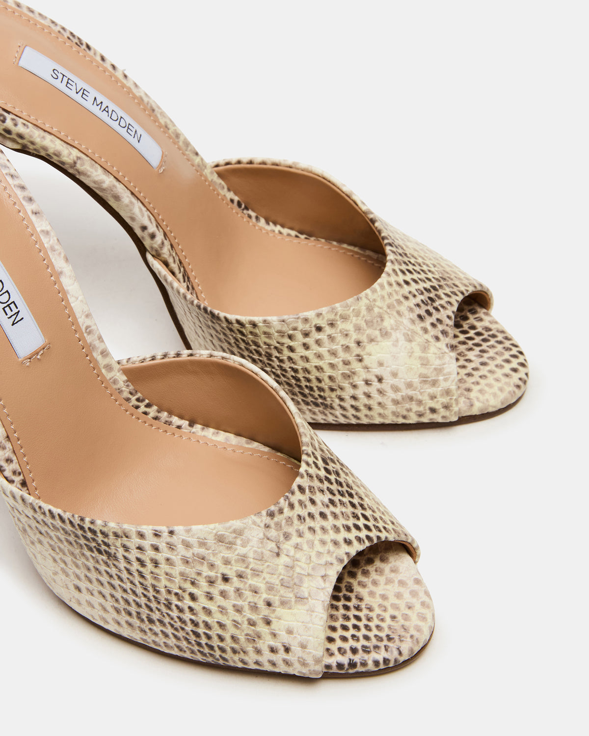 PRIYA Natural Snake Mule Women's Heel | Steve Madden