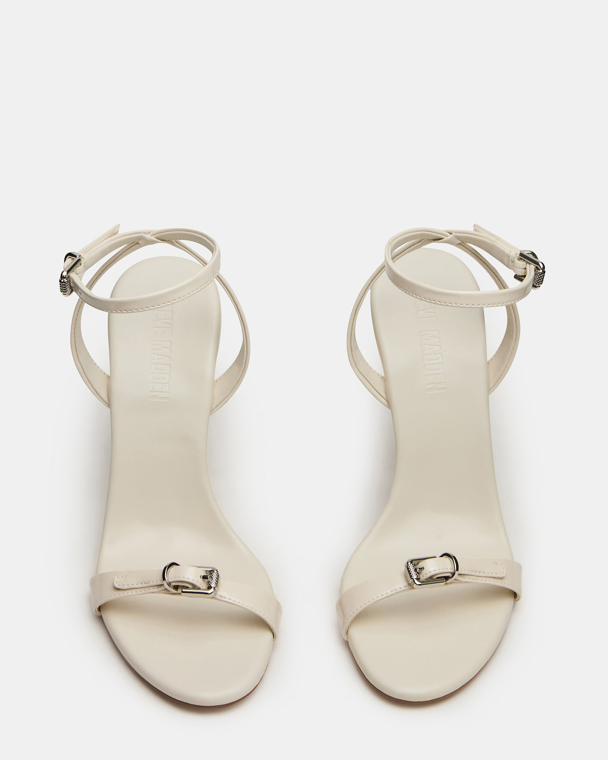 FOXX Bone Patent Strappy Stiletto Open-Toe Women's Heel | Steve Madden