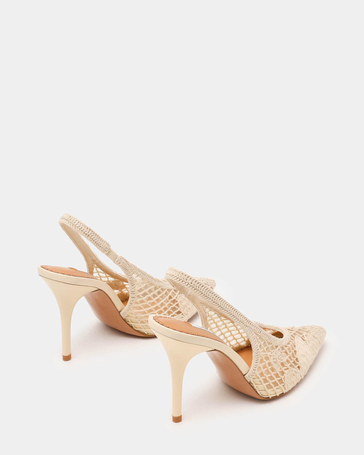 ANDROMEDA Crochet Bone Slingback Pointed-Toe Stiletto Pump Women's Heel | Steve Madden