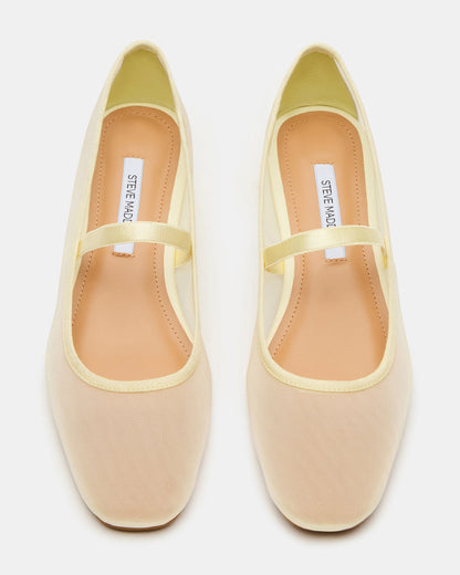 MURAL Butter Yellow Mary Jane Block Heel Square-Toe Women's Heel | Steve Madden