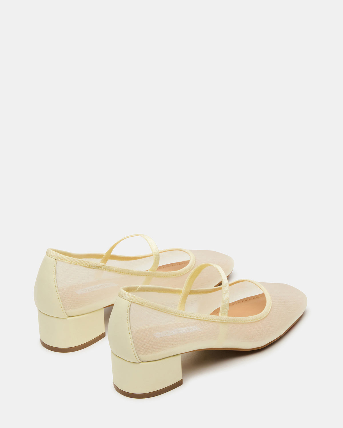 MURAL Butter Yellow Mary Jane Block Heel Square-Toe Women's Heel | Steve Madden