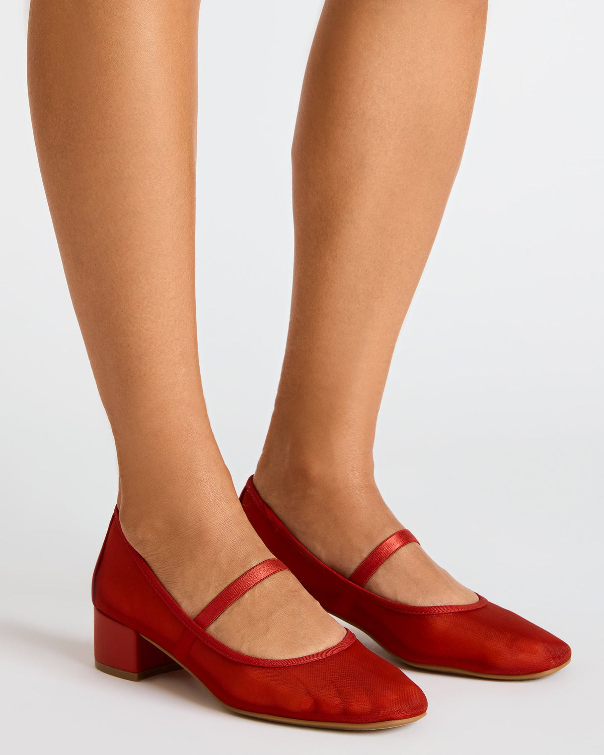 MURAL Red Mary Jane Block Heel Square-Toe Women's Heel | Steve Madden