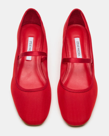 MURAL Red Mary Jane Block Heel Square-Toe Women's Heel | Steve Madden