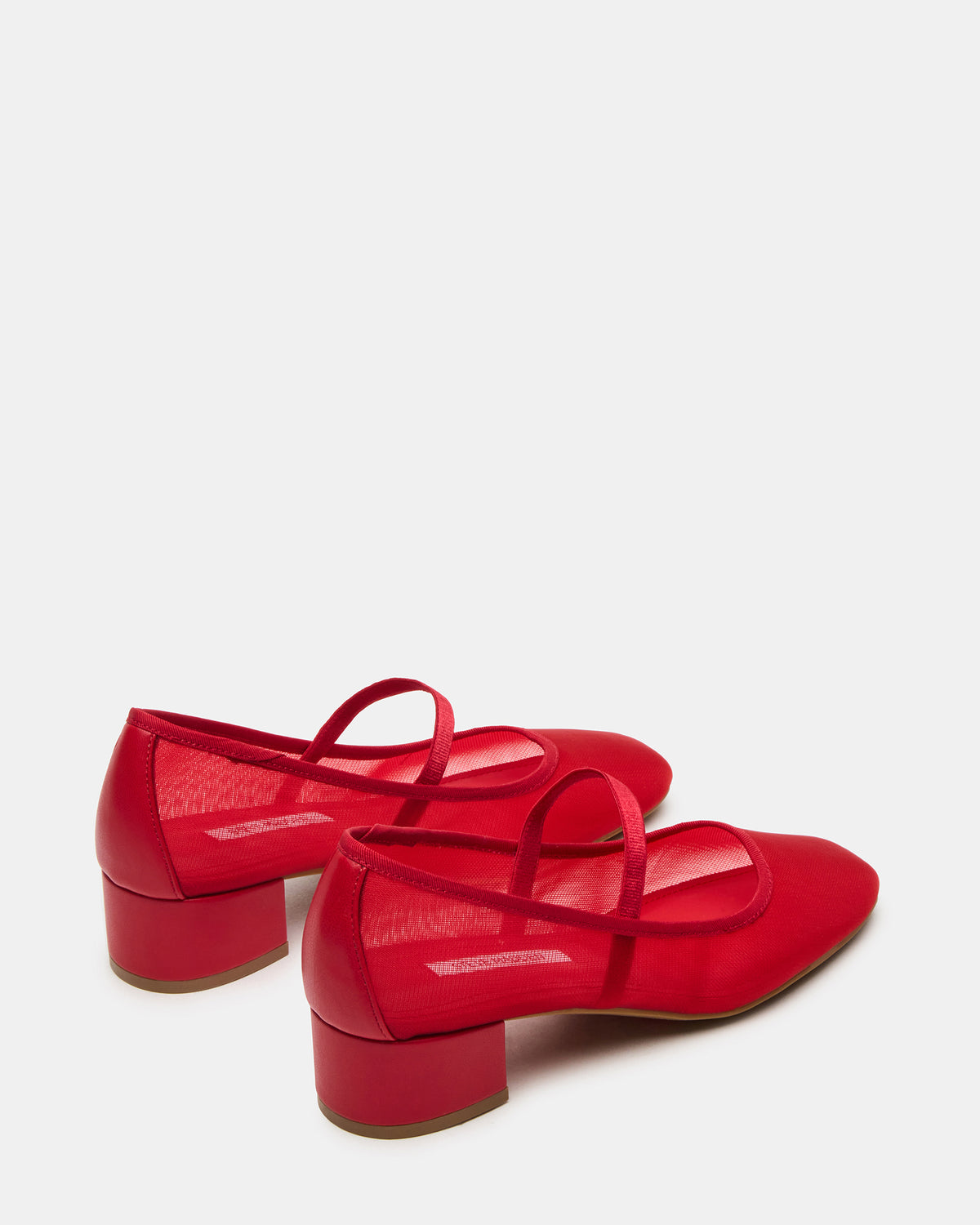 MURAL Red Mary Jane Block Heel Square-Toe Women's Heel | Steve Madden
