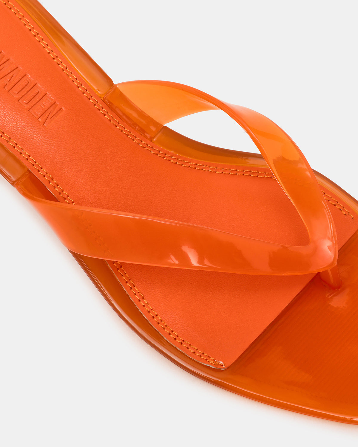 TRACIE Jelly Orange Thong Strap Women's Kitten Heel | Steve Madden