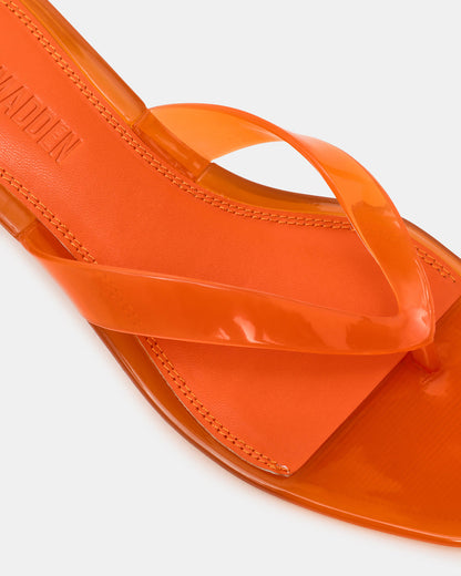 TRACIE Jelly Orange Thong Strap Women's Kitten Heel | Steve Madden