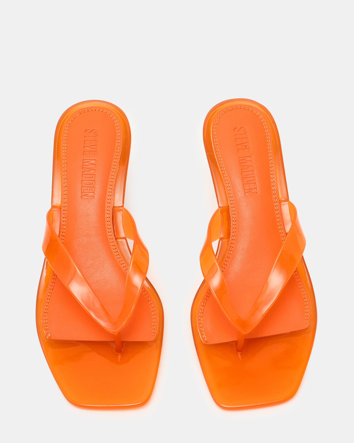 TRACIE Jelly Orange Thong Strap Women's Kitten Heel | Steve Madden