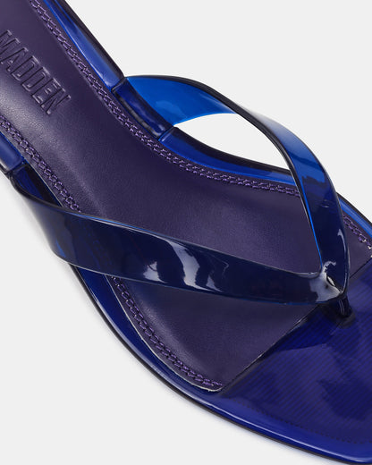 TRACIE Jelly Navy Thong Strap Women's Kitten Heel | Steve Madden