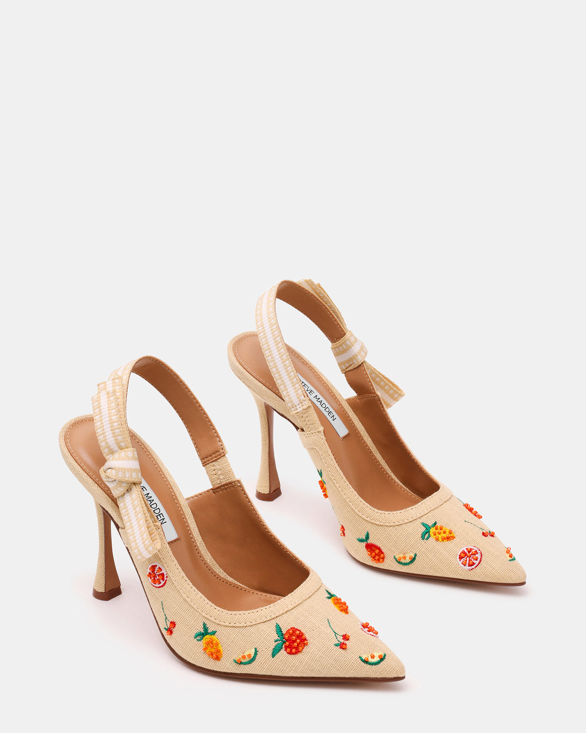BRI Raffia Fruit Multi Slingback Pump Women's Heel | Steve Madden