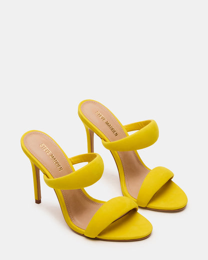 SATURN Yellow Stiletto Mule Women's Heel | Steve Madden