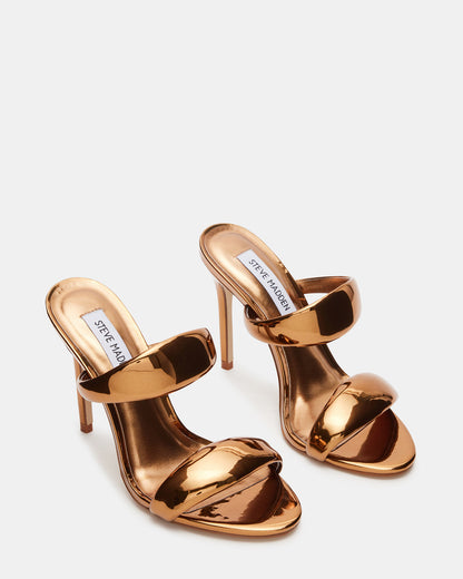 SATURN Bronze Stiletto Mule Women's Heel | Steve Madden