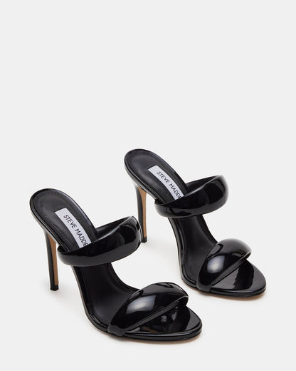 SATURN Black Stiletto Mule Women's Heel | Steve Madden