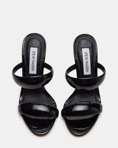 SATURN Black Stiletto Mule Women's Heel | Steve Madden