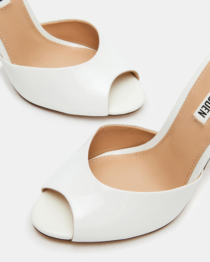PRIYA White Patent Women's Mule | Steve Madden