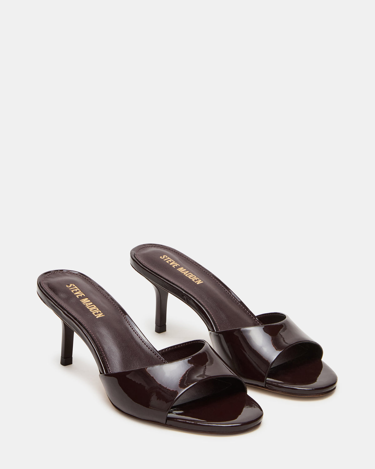 KENDRIX Brown Leather Women's Mule Heel | Steve Madden