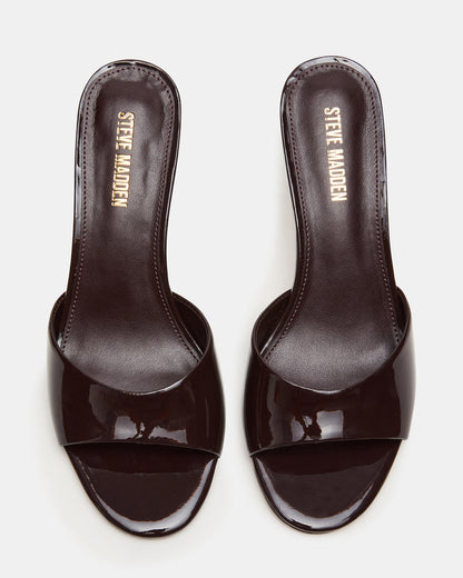 KENDRIX Brown Leather Women's Mule Heel | Steve Madden