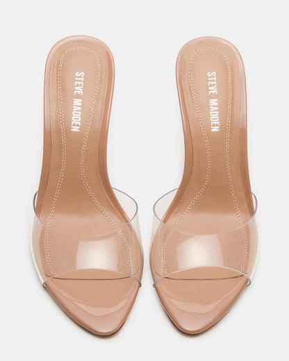SANTI Clear Pointed-Toe Mule Women's Heel | Steve Madden
