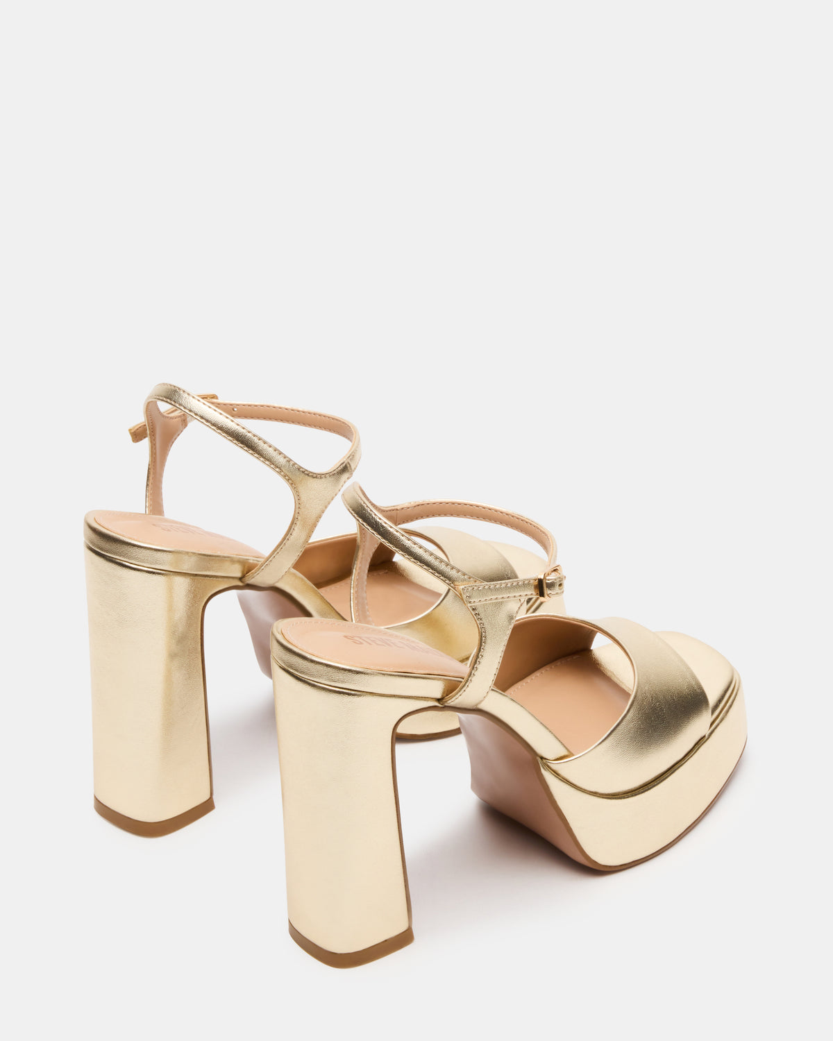 LIANDRA Champagne Women's Platform Square-Toe Strappy Heel | Steve Madden