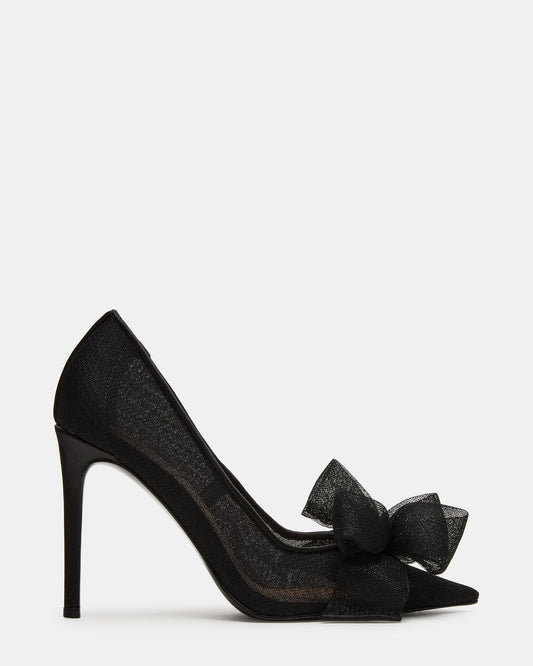 TAFFY Black Bow Pointed-Toe Stiletto Pump Women's Heel | Steve Madden