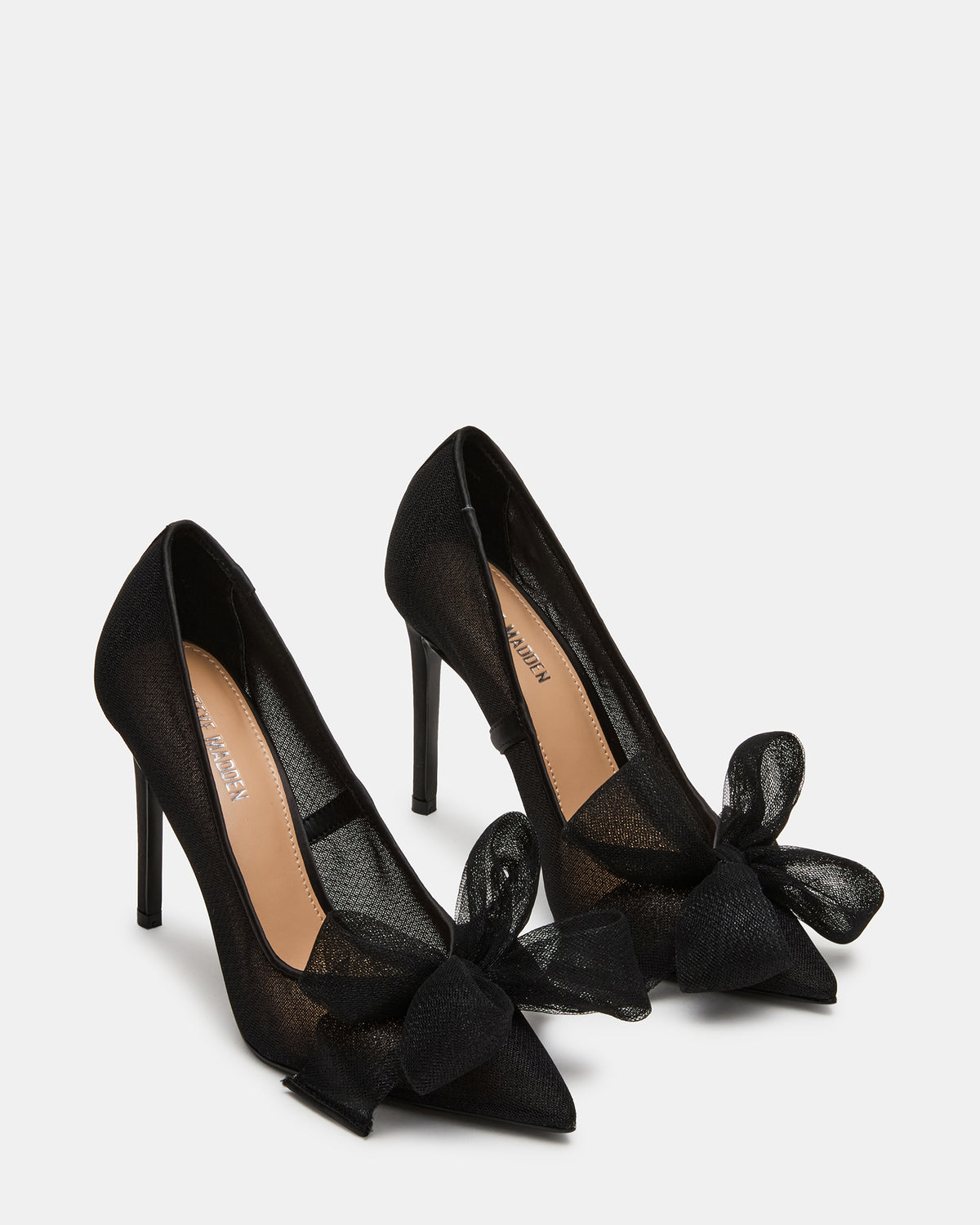 TAFFY Black Bow Pointed-Toe Stiletto Pump Women's Heel | Steve Madden