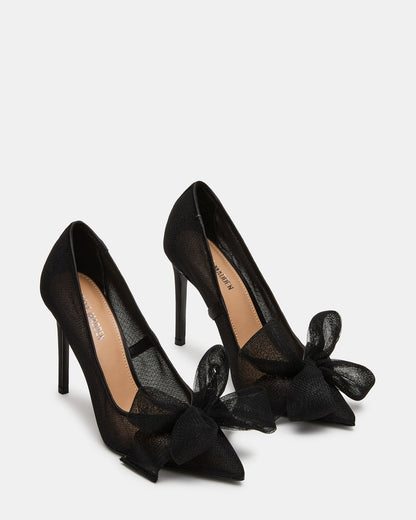 TAFFY Black Bow Pointed-Toe Stiletto Pump Women's Heel | Steve Madden