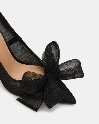 TAFFY Black Bow Pointed-Toe Stiletto Pump Women's Heel | Steve Madden