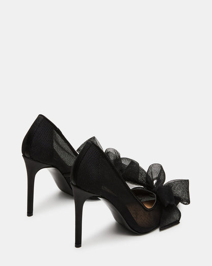 TAFFY Black Bow Pointed-Toe Stiletto Pump Women's Heel | Steve Madden