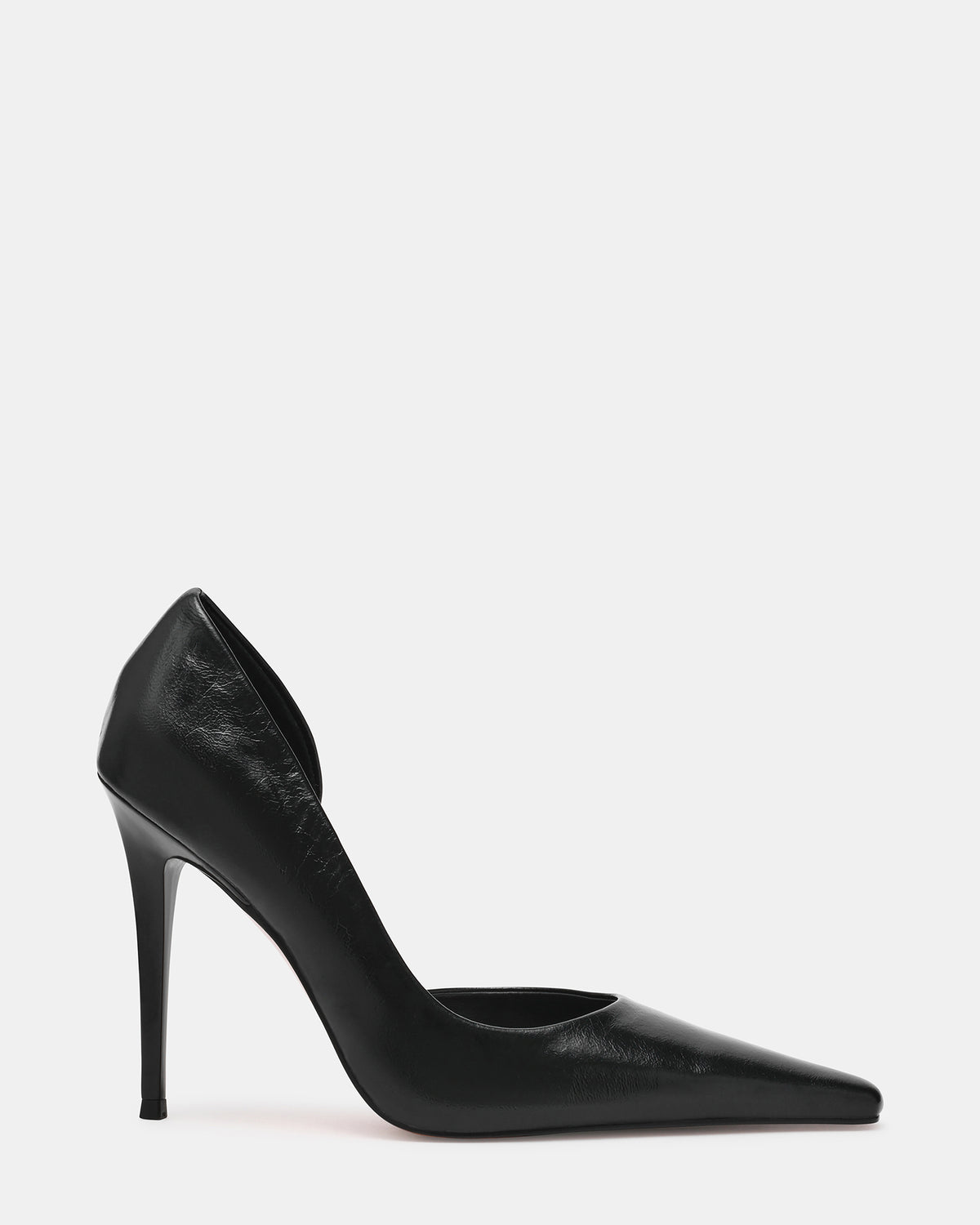 ELEGANT Black Leather Pointed-Toe Stiletto Pump Women's Heel | Steve Madden