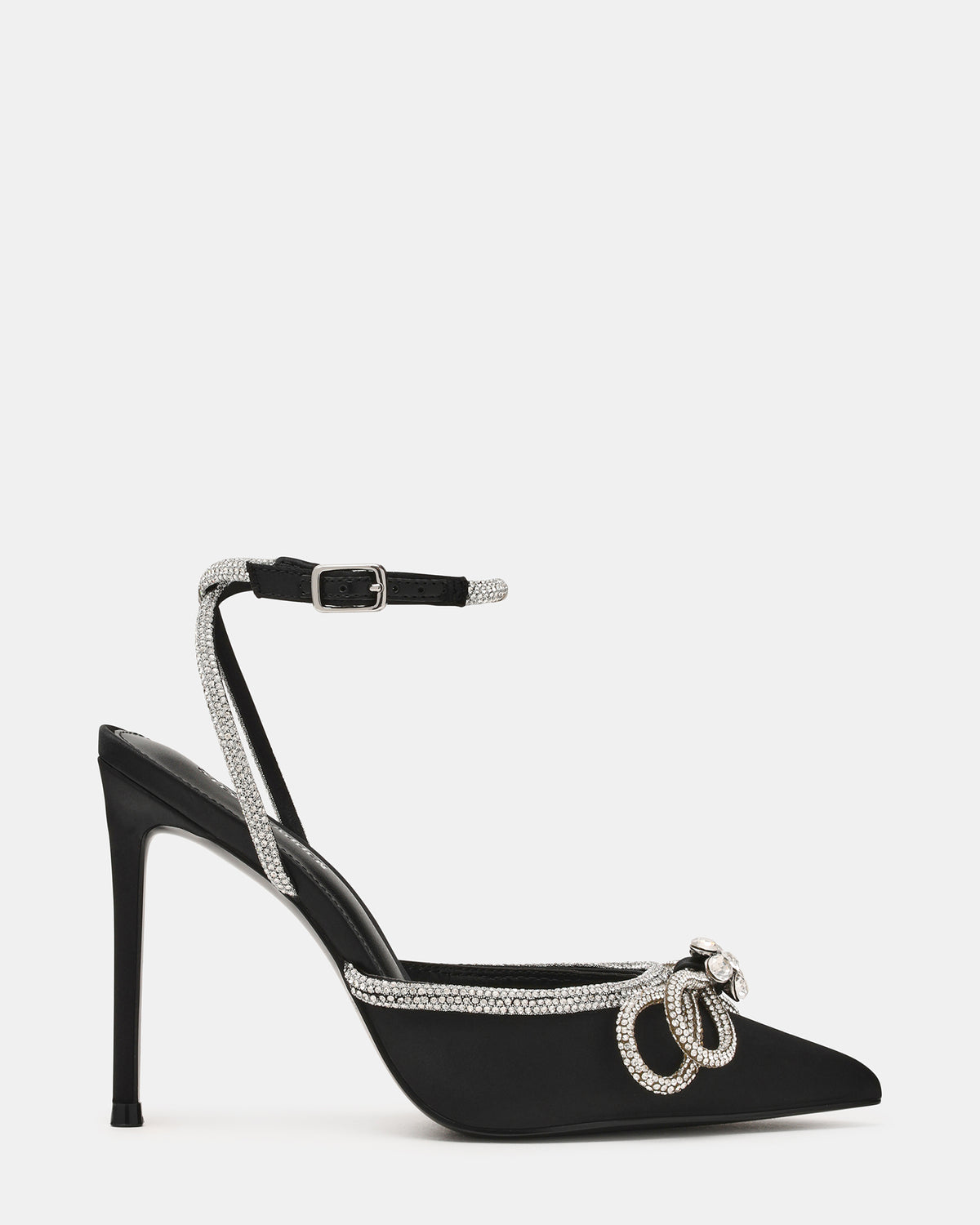 VIABLE Black Women's Rhinestone-Embellished Stilettos | Steve Madden