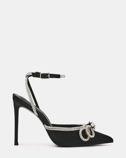 VIABLE Black Women's Rhinestone-Embellished Stilettos | Steve Madden