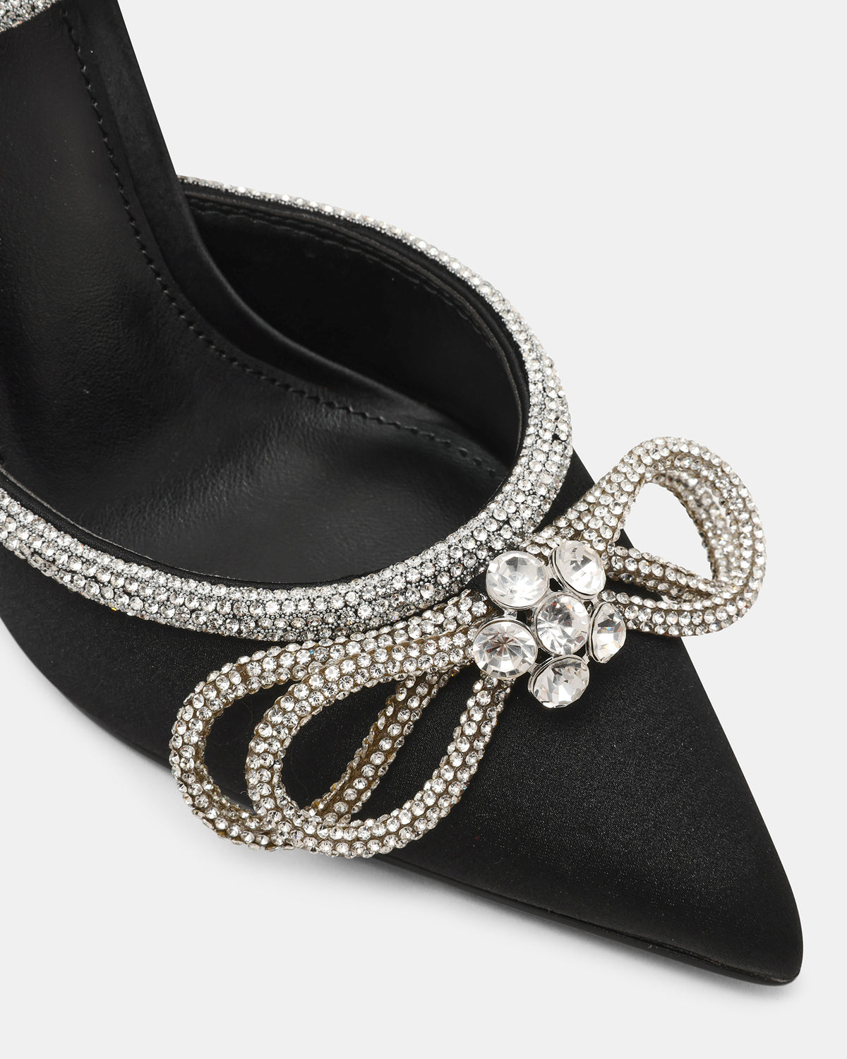 VIABLE Black Women's Rhinestone-Embellished Stilettos | Steve Madden