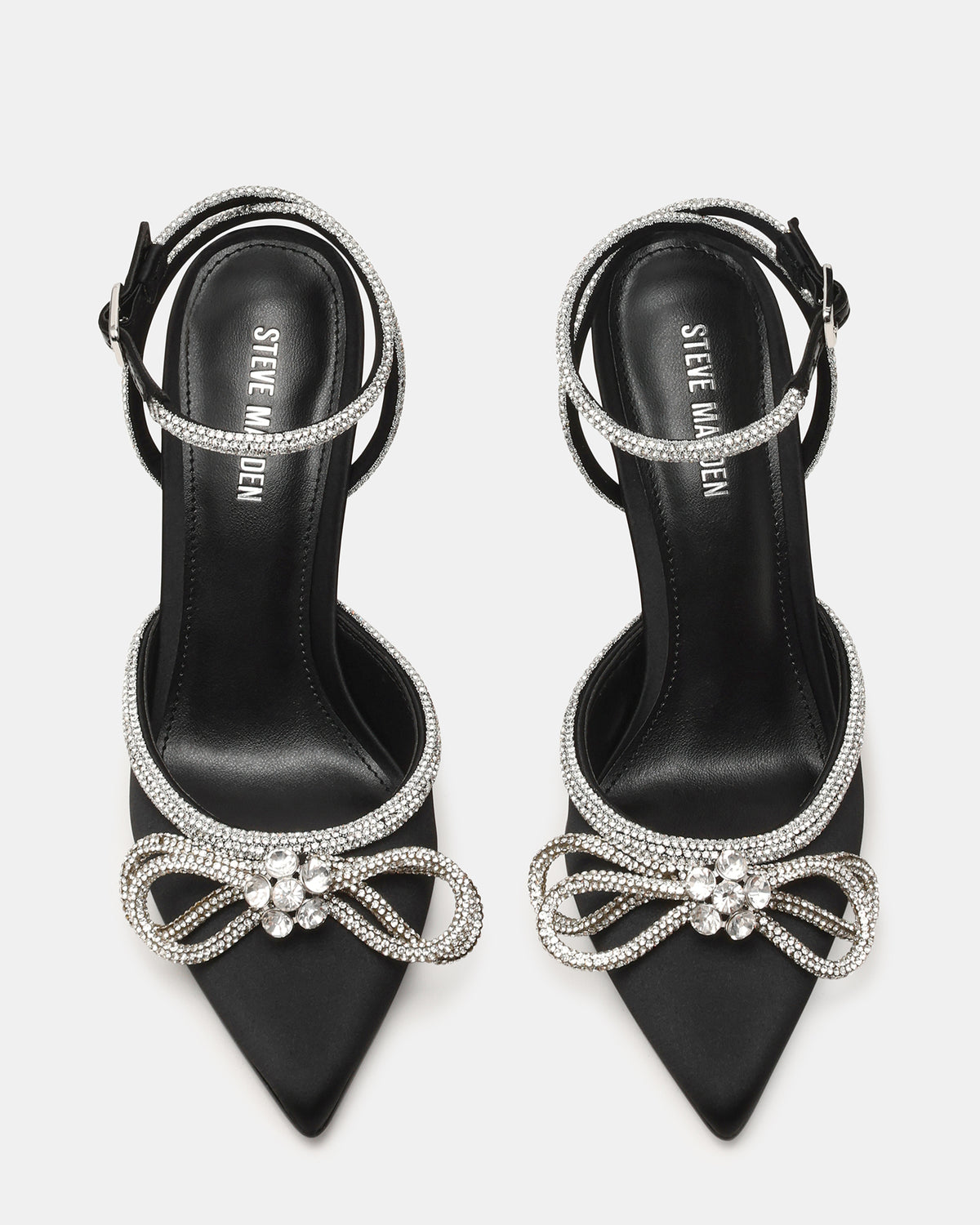 VIABLE Black Women's Rhinestone-Embellished Stilettos | Steve Madden